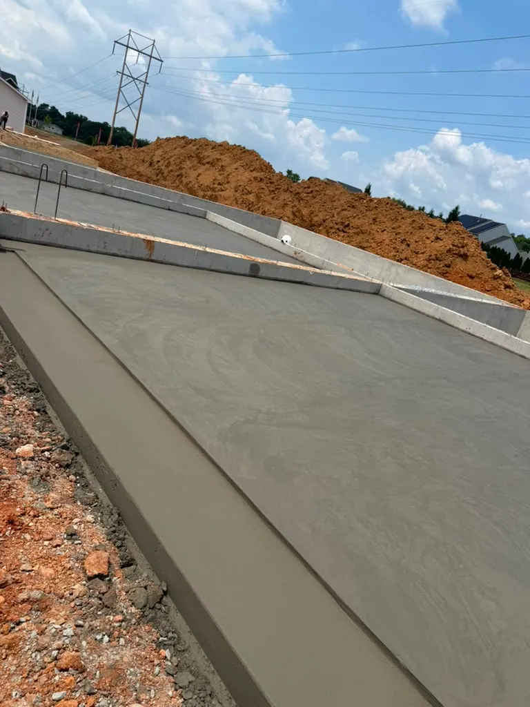 Concrete driveway